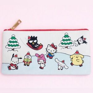 HELLO KITTY and Friends Ice Skating Zipper Pencil/Make-up Pouch